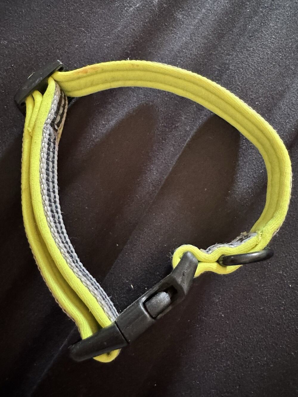 Hi Vis Reflective Dog Collar Adjustable Neon Yellow Safety Pet Collar S/M 9-13”